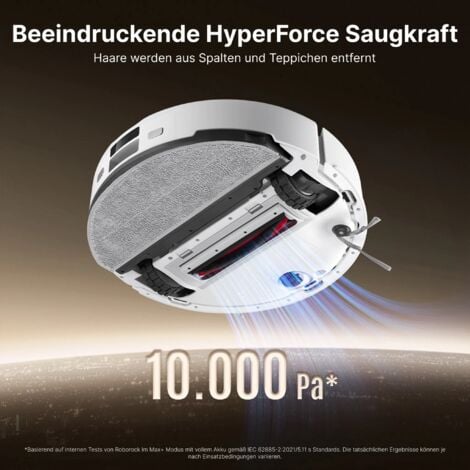 roborock Q10 PF+ Staubsauger Roboter 10000 Pa (Upgrade von Q8 max), Dual Anti-Tangle-System, ReactiveTech-Hindernisvermeidung, AutoLifting-Wischsystem, Selbstentleerende Dockingstation,(Q8 max+ verbes