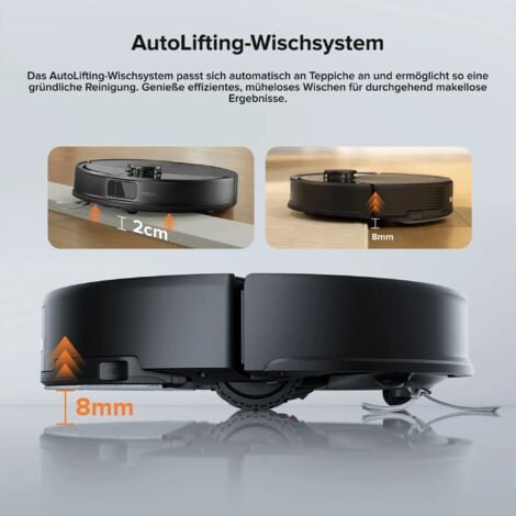 roborock Q10 PF Staubsauger Roboter 10000 Pa (Upgrade von Q8 max), Dual Anti-Tangle-System, ReactiveTech-Hindernisvermeidung, Roborock App，(Q8 Max, aktualisierte Version)