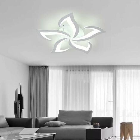 COMELY LED-Deckenleuchte, moderne Deckenleuchte 60 W 4500 lm, moderne Blütenblatt-Deckenleuchte für Wohnzimmer, Küche, Badezimmer, Schlafzimmer, Esszimmer (kaltweiß 6000 K, Durchmesser 60 cm)