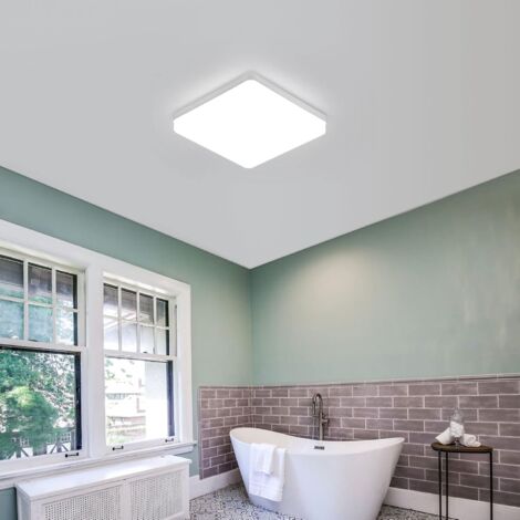 Comely Quadratische LED-Deckenleuchte 36 W, IP44 6500 K LED-Deckenleuchte, 5400 lm LED-Deckenleuchte, Deckenleuchte, anwendbar für Badezimmer, Wohnzimmer, Küche, Schlafzimmer, Flur, Balkon, Garage, 23