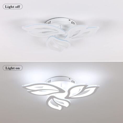 COMELY Plafonnier LED Moderne, Creative 5 Têtes Lampe de Plafond 40W 4500LM, Luminaire Plafonnier en Acrylique pour Salon, Cuisine, Chambre à Coucher et Couloirs, Lumière Blanche Froide 6500K