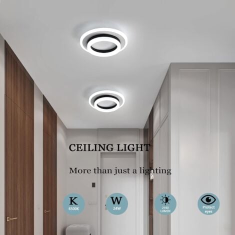 COMELY Moderne LED-Deckenleuchte, 24 W Deckenleuchte, 1920 Lumen 6000 K, kaltweiße 20 cm Deckenleuchte, für Schlafzimmer, Wohnzimmer