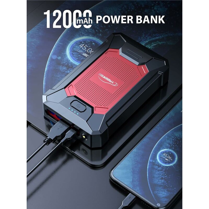 1000 Ampere 12-Volt ultrasichere Lithium-Box, Autobatterie-Booster-Pack,  tragbares Power-Bank-Ladegerät