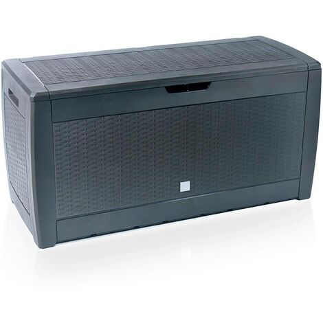 VOUNOT® 310 Liter Kissenbox, Gartenbox Aufbewahrung Wasserdicht Auflagenbox, Anthrazit