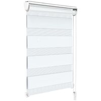 VOUNOT Doppelrollo klemmfix ohne Bohren, Duo Rollo Klemmrollo für Fenster und Tür, 45x150 cm, Weiß