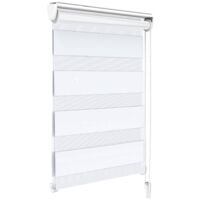 VOUNOT Doppelrollo klemmfix ohne Bohren, Duo Rollo Klemmrollo für Fenster und Tür, 90x150 cm, Weiß