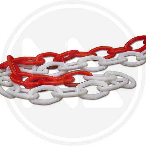 CATENA SEGNALETICA MM 6 CF 25 MT BIANCO ROSSA (1/2)