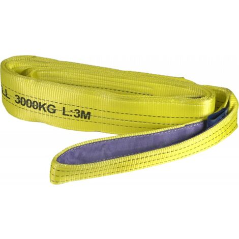 Nastro Di Sollevamento 3t WLL - 4m Lunghezza, Poliestere, Per Carichi Fino A 3000kg, Colore Giallo - Foto 5