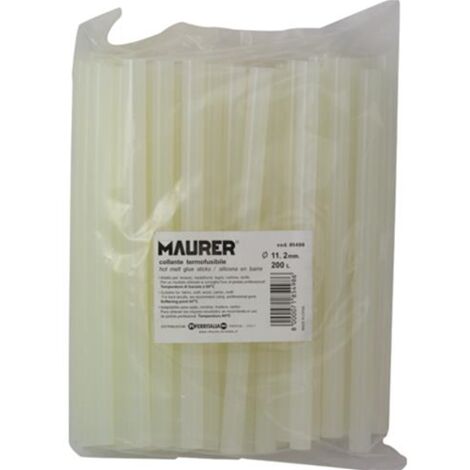 Colla termofusibile stick 11,2 x 200 mm – Colore bianco chiaro – Per legno, carta, tessuto e modellismo – Temperatura fusione 84°C – Romeo Maestri (1/10)
