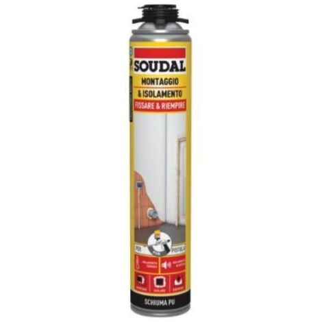 Schiuma poliuretanica universale soudal 750 ml - pistola (1/10)