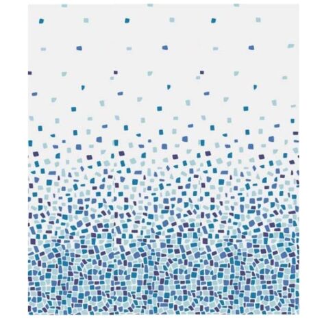 Tenda Doccia in Poliestere impermeabile 120X200 PIETRA BLU MAURER con ganci