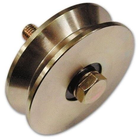 RUOTA X CANCELLI C/BULLONE FC305 Ø140MM 2 CUSCINETTI GOLA V