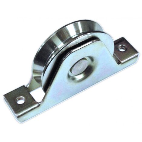 Ruota Gola a V a Supporto Interno per Cancelli   100 mm Piastra 33 mm Fc 335 1PZ