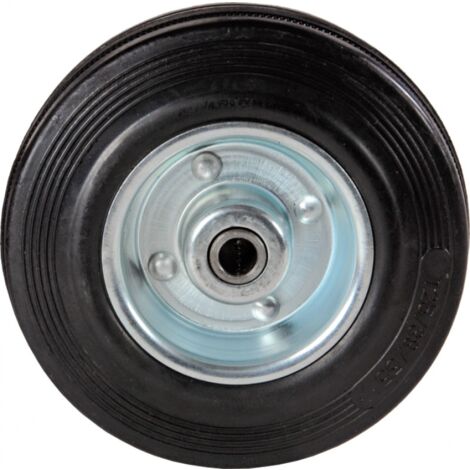 Ruota Industriale Gomma Sciolta 100 mm con Boccola Maurer Asse 8 mm Portata 80 Kg mm 100 - asse 8 mm