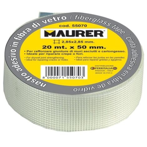 NASTRO ADESIVO RETE PER GIUNTI CARTONGESSO RIPARA FESSURE 50X20 MT (1/3)