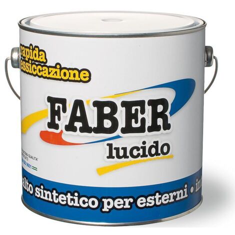 SMALTO “FABER” 2,5LT MARRONE MOGANO 8016 RAPIDA ESSICCAZIONE LUCIDO