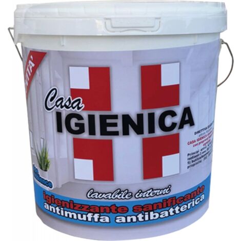 IDROPITTURA LAVABILE IGIENIZZANTE SANIFICANTE 4LT CASA IGIENICA