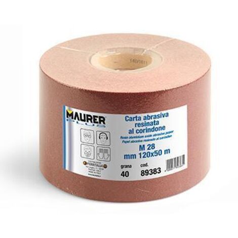 CARTA ABRASIVA ROTOLO MAURER PLUS M28 GR 80 120MM 50MT