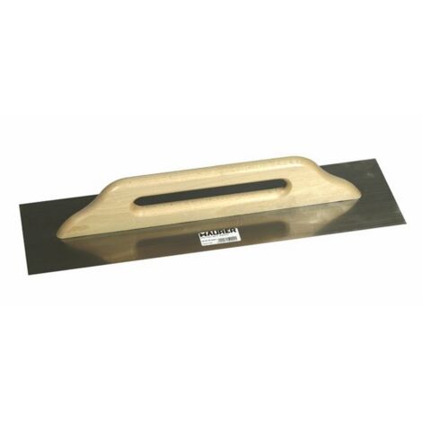 Frattazzo acciaio frattone 2 mani liscio attrezzo manico legno 480x140 mm maurer