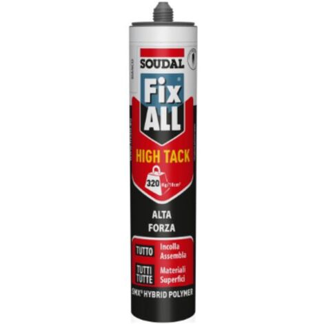 adesivo sigillante 'fix all high tack' soudal 290 ml - bianco (1/7)