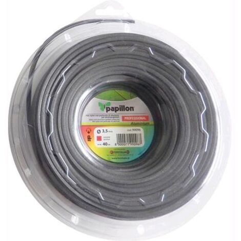 FILO in NYLON e ALLUMINIO per DECESPUGLIATORE PAPILLON Profilo QUADRO 3 mm 50 mt