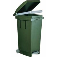 BIDONE X RIFIUTI C/RUOTE 80LT VERDE