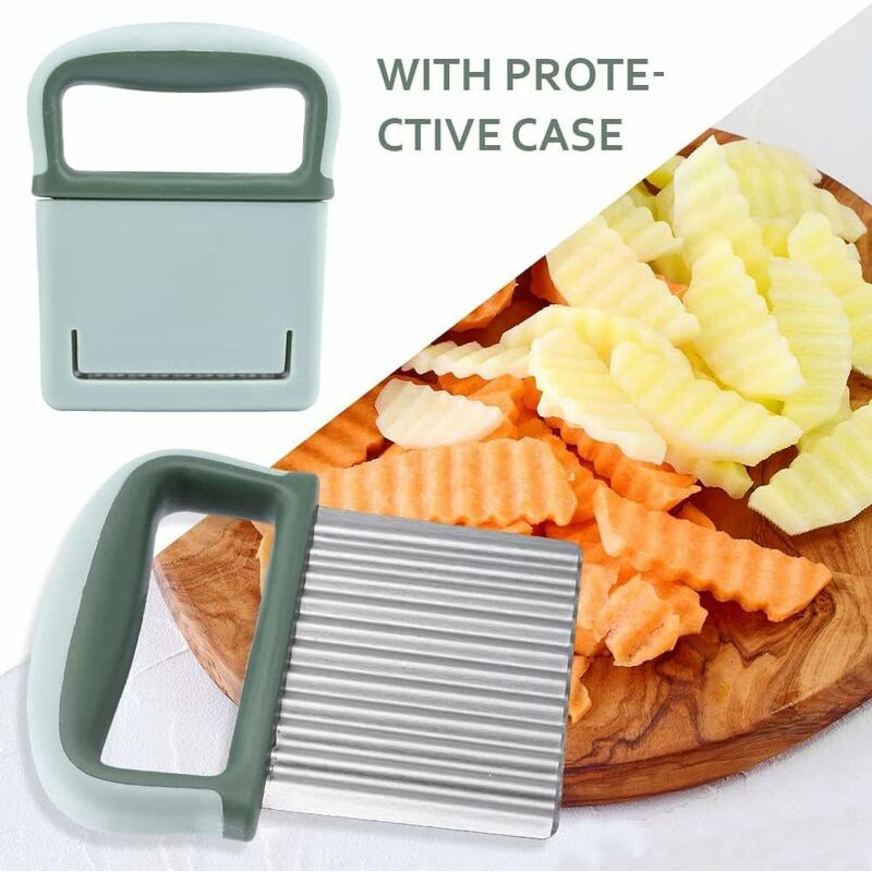 1pc Creative White Hollow Fruit Slicer, Plastic Portable Potato Chip Cutter  For Kitchen