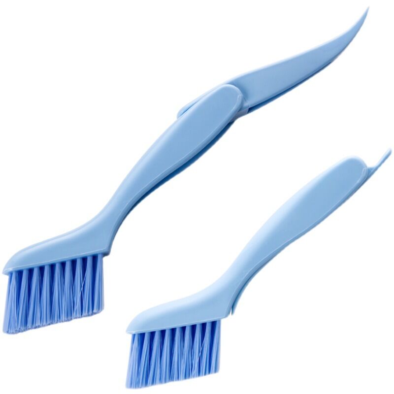 1pc Blue-green Plastic Window Groove Cleaning Brush