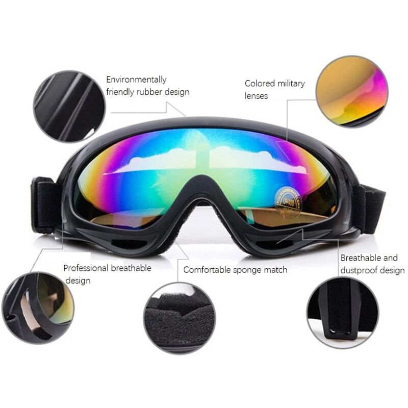 Winter Snow Goggles Face Mask Shield Ski Snowmobile Snowboard UV400  Sunglasses