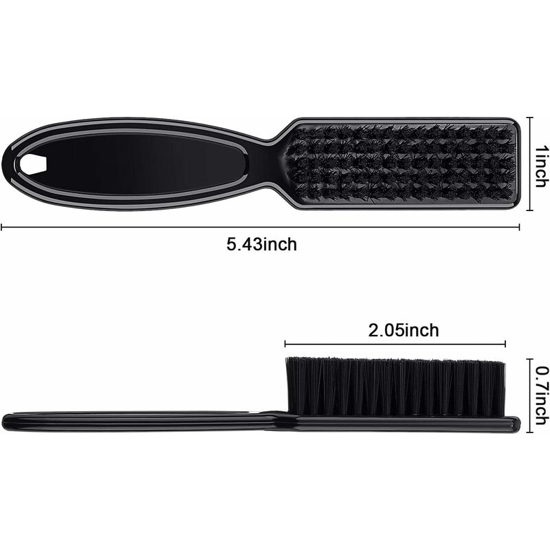 12 Pieces Blade Clipper Cleaning Brush Scrub Brush Barber Blade Cleaning  Clipper Nylon Brush Tool (Black)