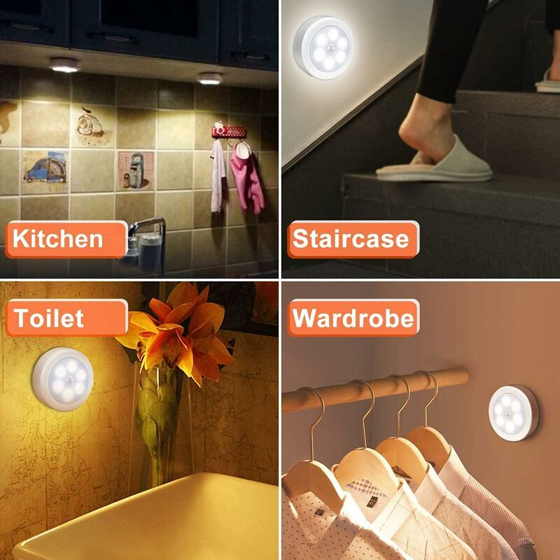 LED Night Light Motion Sensor Light Intelligent PIR For Bathroom Bedside  Corridor Aisle Toilet Staircase Cabinet Lighting