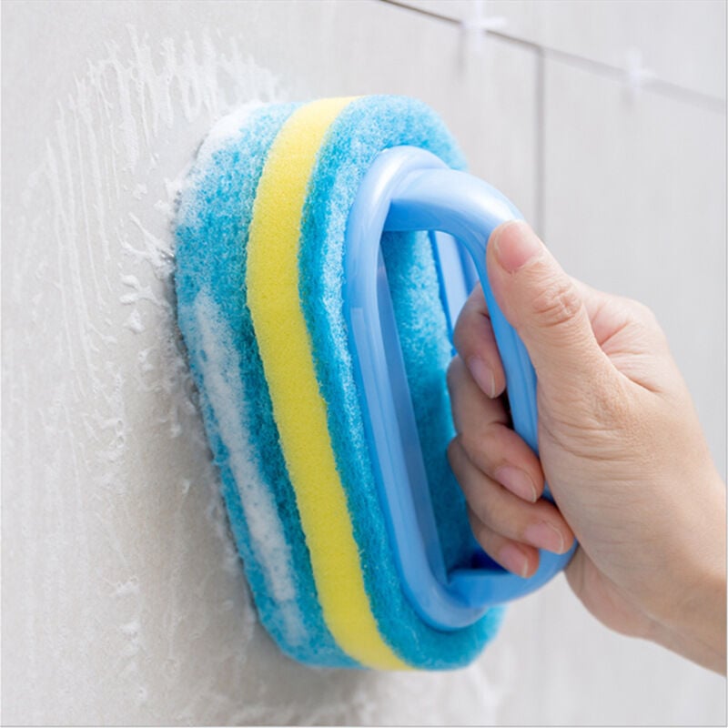 1/2pcs Multi-Functional Bathroom Wall Brush, Long Handle Removable  Household Floor Bathtub Brushes, Ceramic Tile Sponge Cleaning Brush,  Cleaning Tools