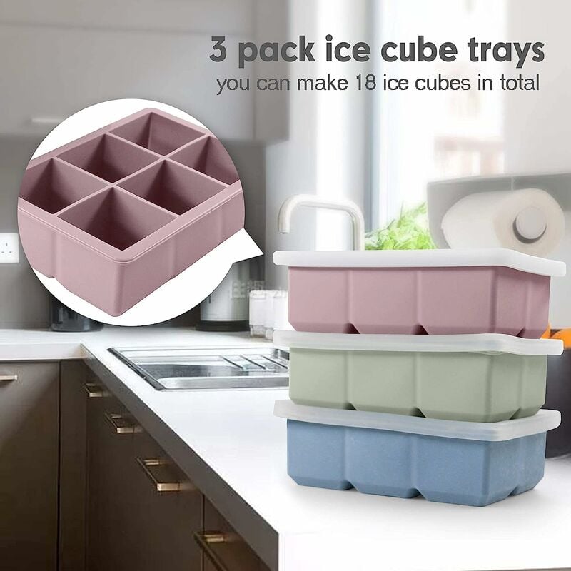 1 Set Of Ice Tray: 32/64-cube Silicone Ice Cube Tray With Lid And Trash Bin,  Ice Cube Molds For Refrigerator, Easily Make Perfectly Shaped Ice Cubes  With This Home Kitchen Ice Mold