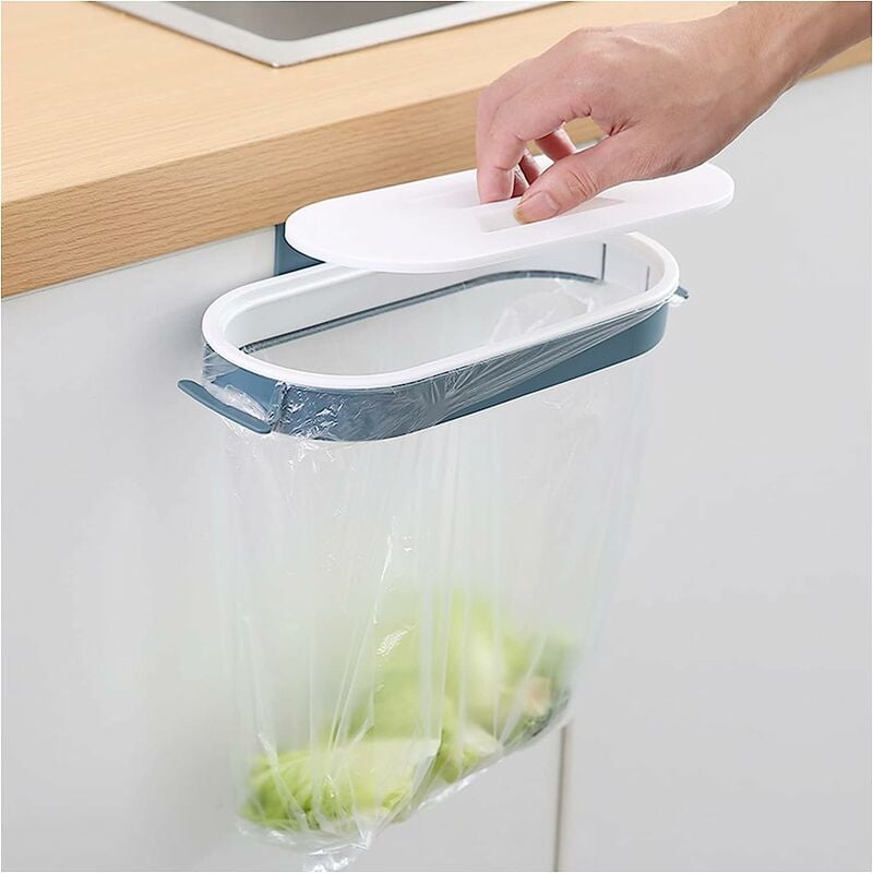 2pcs Kitchen Trash Can Rubbish Bin Large Capacity Stackable Trash Bin  Decorative Multifunctional With Handle For