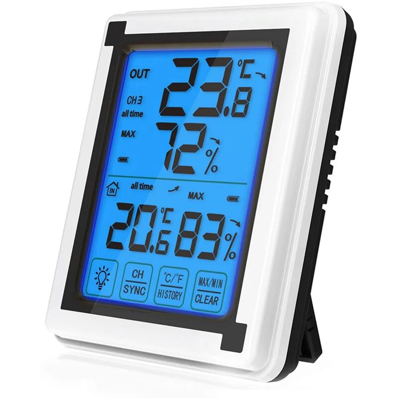 Indoor Analog Hygrometer Thermometer - High Quality Stainless Steel  Humidity Meter and Room Thermometer 