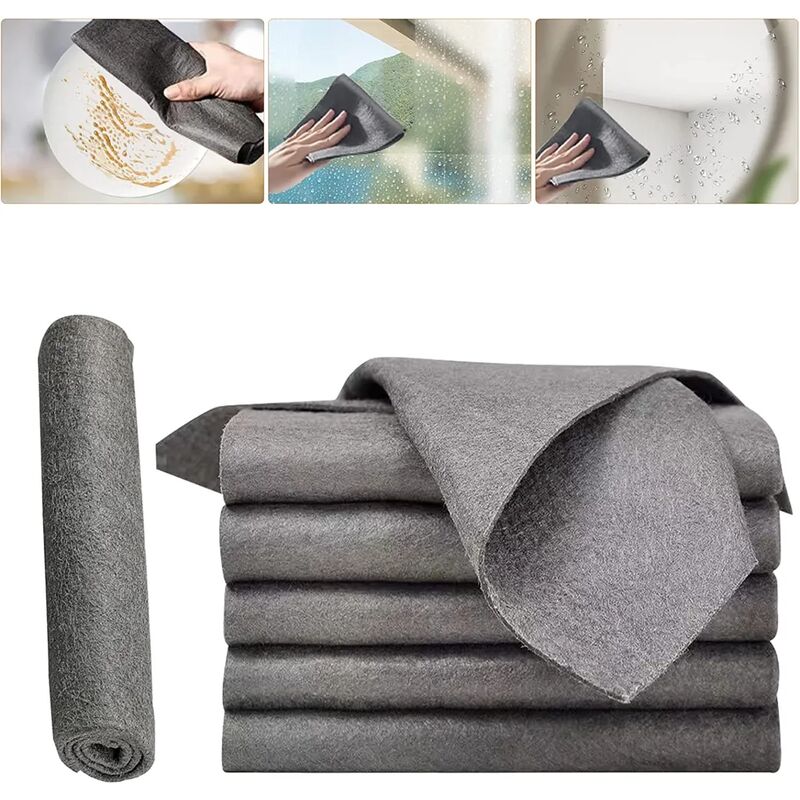 Glass Cleaning Cloth Lint Free Window Mirror Polishing Streak Free  Microfiber Kitchen Rags Esay Clean Miracle Cloths Reusable & Washable, 12''  x 16