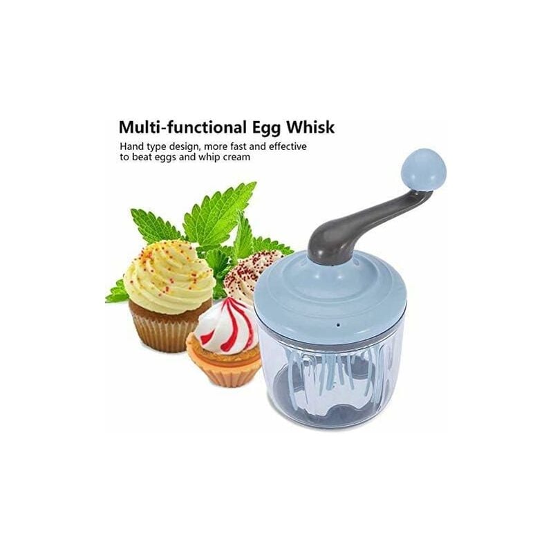 Whisk Household Mini Semi-automatic Whisk Manual Cream Whisk Wooden Handle  Egg Whisk Mixer