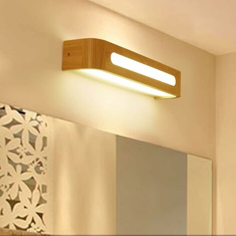 Wood on sale bathroom sconce