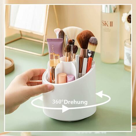 Dustproof Rotating Makeup Brush Storage Bucket  Makeup brush storage, Makeup  brushes, Storage buckets