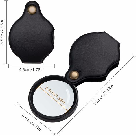 8x Mini Pocket Magnifying Glass Folding Pocket Magnifier Loupe