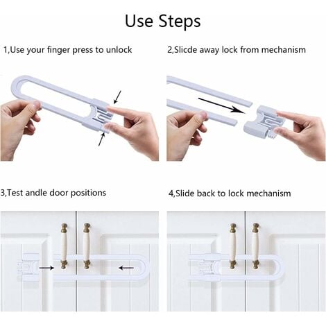 Baby Proofing Magnetic Cabinet Locks Child Proof Extra Magnet (5 Pack)  Universal Replacement Keys for Magnetic Locking System - Baby Safety Latch  for Drawers and Cabinet - 5 Key Holders Included