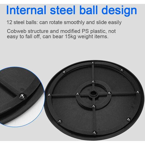 360° Round Turntable 15kg Heavy Duty Turntable with Steel Ball