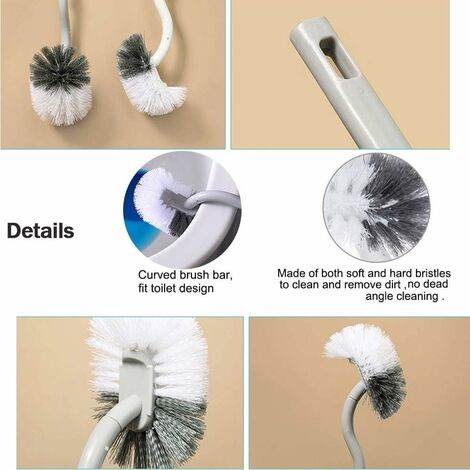 Long Handle Stainless Steel Floor Brush Hard Bristle Bathroom Squeegee  Clean Tile Toilet No Dead Corner Cleaning Brush