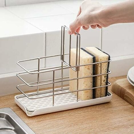 Sponge Holder Movable Kitchen Sink Brush Hanging 304 Stainless