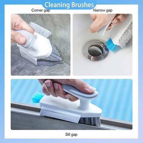 1pc Bathroom Multifunctional Floor Brush With Hard Bristle For Tile Seam  Cleaning