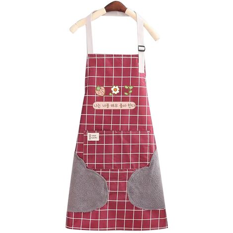 1pc Style Kids' Painting Apron, Color: Pink & Red