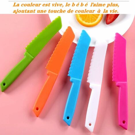 Emual Safe Nylon Cooking Knives Kids Kitchen Chef Knife