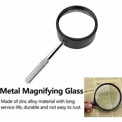 Jewelry Identification Magnifier, Alloy, Glass Magnifying Glass