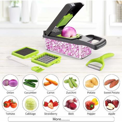 Vegetable Chopper, Mandolin Slicer, 13 Blades, 22-in-1 Kitchen Vegetable  Slicer, Food Chopper, 22 in 1, Onion Dicer, Potato Slicer, Egg Slicer, Mini  Dicer, Vegetable Chopper, Vegetable Cutter, 