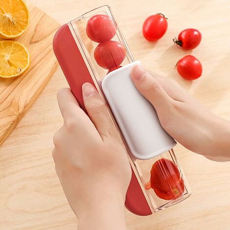 1pc Creative Kitchen Tool Lemon Tomato Slicer Multifunctional Fruit Divider  Handheld Fruit Cutting Tool